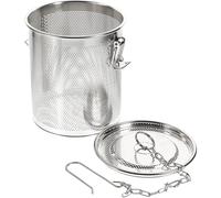 CRAFTHROU Cesta Diseño de Cadena Larga y Ganchos de Salmuera de Acero Inoxidable Fácil de Limpiar y Resistente para Sopa y Té para Cocina