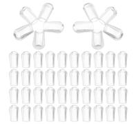 CRAFTHROU Cubiertas Seguridad Metálicos para Puntas de Goma de de Tubos 50 para Protector Ganchos Alambre de Pvc Transparente Piezas para Protección y Hogar
