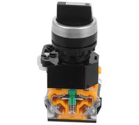 CRAFTHROU Interruptor Giratorio Ac0-440v de 3 Posiciones con Autobloqueo, Estructura Conveniente y Material Abs, Diámetro de Agujero 22mm para Uso Industrial