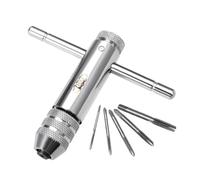 CRAFTHROU Llave de Macho de Roscar Manual M3-M8 Mango en T Ajustable de Acero, Herramienta Reversible para Fabricación de Maquinaria y Reparación, Juego Profesional para Roscado