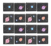 CRAFTHROU Mini Cuaderno de Bolsillo Portátil Papel Duradero y Práctico de 16 Piezas Diseño de Doble Espiral para Escuela y Viajes
