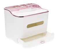 CRAFTHROU Organizador en PP Blanco de Pañuelos Multifuncional de Sobremesa Ligero y Fácil de Transportar, Diseño Elegante para Sala o Tocador