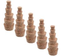 CRAFTHROU Tapones Flexibilidad y Durabilidad 30 de Madera de Corcho Cónicos para Botellas de Vino y Vidrio Ideales para Proyectos de Manualidades y Botellas Deseos