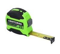 CRAFTSMAN Cinta métrica de alta visibilidad de 25 pies, negro y verde (CMHT38225LW)