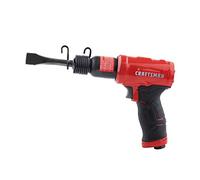 CRAFTSMAN CMXPTSG1010NB - Martillo de aire, carrera media, 2.800 BPM, mango antideslizante, 4.4 SCFM a 90 PSI, cincel de hoja plana incluido, rojo y negro