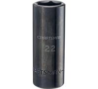 CRAFTSMAN Enchufe de impacto profundo, métrico, unidad de 1/2 pulgada, 22 mm (CMMT16085)