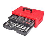 Craftsman - Juego de herramientas de mecánica de 256 piezas, con carraca de 72 dientes de perfil bajo y caja de herramientas de 2 cajones (CMMT45256).
