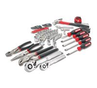 CRAFTSMAN - Juego de herramientas, duraderas, llaves SAE y métricas, destornillador, llave inglesa, martillo, alicate, cuchillo, llave hexagonal, punta especial, cinta métrica, 102 piezas (CMMT99449)