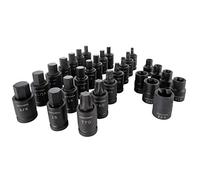 CRAFTSMAN Juego de llaves de impacto, accionamiento de 1/2 pulgada, 28 piezas, MM/SAE (CMMT42031)