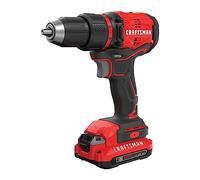 CRAFTSMAN Kit de taladro/destornillador inalámbrico V20, 1/2 pulgadas, batería y cargador incluidos (CMCD710C1)