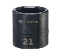 CRAFTSMAN Llave de vaso de impacto, poco profunda, SAE, 3/8 pulgadas, 21 mm (CMMT13011)