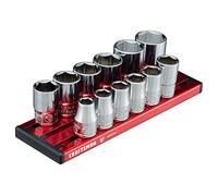 CRAFTSMAN V-SERIES - Juego de llaves de vaso poco profundas, MM, 3/8 pulgadas, 12 piezas (CMMT17530V)