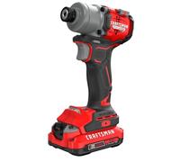 CRAFTSMAN V20 - Kit de destornillador de impacto inalámbrico de 1/4 pulgadas con 2 baterías y cargador (CMCF830D2)
