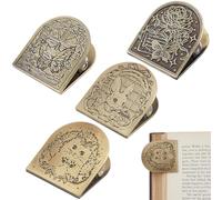 CRASPIRE 4 Estilos Clip de Libro de Metal Vintage Flor Mariposa Conejo Gatito Gato Bronce Antiguo Clips para Cuaderno de Viaje Abrazaderas de Carpeta Sujetapáginas para Lectura TN Archivo de Documento