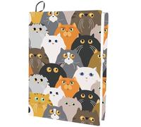 CRASPIRE Funda de Libro Elástica para Gatos Lavable Reutilizable Grande de Nailon Y Poliéster Protector de Libros 9.4x15.7 Pulgada Envolturas Elásticas para Cuadernos Adecuadas para la Mayoría de los
