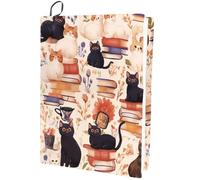 CRASPIRE Funda de Libro Elástica para Gatos Lavable Reutilizable Grande Protector Libros Nailon Envolturas Elásticas Cuadernos Adecuadas Tapa Dura 9 x 11 Pulgada Estudiantes