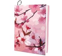 CRASPIRE Funda Elástica para Libros con Diseño de Flores de Cerezo Funda de Nailon Lavable Y Reutilizable Funda Grande para Libros Fundas Elásticas para Cuadernos Libros Tapa Dura 9x11 Pulgada