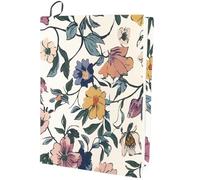 CRASPIRE Funda Elástica para Libros con Diseño de Flores, Lavable, Reutilizable, de Nailon, para Libros de Tapa Dura de 9 x 11 Pulgada, para Estudiantes de Aula
