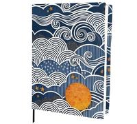 CRASPIRE Funda Protectora Elástica Libros Grandes Sea Stretchable Book Protector Libros Blue Wave Lavable Y Reutilizable Tela Jumbo Funda Elástica Libros Tapa Dura Y Blanda Amantes Libros Cuadernos Y