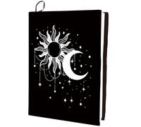 CRASPIRE Sun and Moon Funda Elástica para Libros, Lavable, Reutilizable, Grandes Fundas Protectoras de Nailon, Envolturas Elásticas para Cuadernos de 9.4x15.7 Pulgada, Adecuadas para la Mayoría