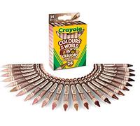 CRAYOLA - Colours of the World, Ceras en 24 Colores, Colores Multiculturales Surtidos en Tonos de Piel, 52-0114