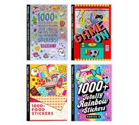 CRAYOLA CREATIONS - Set con 4 Libros, Más de 1000 Pegatinas por Cada Libro, Fantasía, Comida, Fotografías y Animales, a Partir de 6 Años, Multicolor, 04-1248A