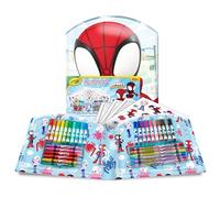 CRAYOLA - Maletín Creativo Spidey, 40 Piezas, Kit portátil para Colorear con rotuladores Lavables, lápices, Ceras, páginas para Colorear y Pegatinas, 04-4017