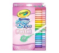 Crayola Rotuladores SuperTips Pastel – Punta media, lavables – Caja 20 colores