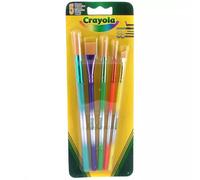 Crayola - Pinceles 5 unidades 3007 - Cerdas suaves, varios tamaños - Multicolor