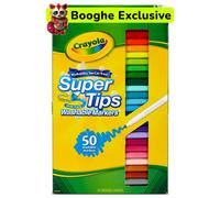 Crayola Rotuladores Lavables Super Tips 50 Piezas Plumas Colorear