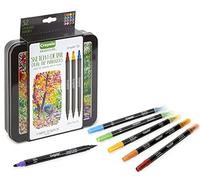 CRAYOLA Signature - Juego de 16 Rotuladores de Doble Punta, Punta Gráfica y Punta Ultra Fina, en Caja de Lata Decorativa, 58-6512