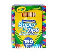 Crayola Super Tips - Juego de marcadores (150 unidades), marcadores 2 en 1 de punta fina y línea ancha para niños, para niños, marcadores de colores para libros de colorear, más de 3 años