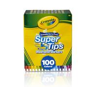 CRAYOLA SuperTips - Rotuladores lavables con punta cónica, 100 colores únicos, ideales para dibujo creativo, hand lettering y bullet journaling