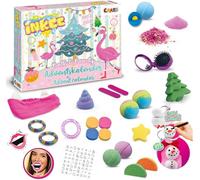 CRAZE Calendario Adviento INKEE con Bombas de baño y Accesorios de Pelo para niños y niñas - Calendario de Navidad INKEE