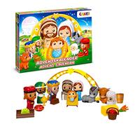 CRAZE Calendario De Adviento Con Juguetes, 24 Figuritas Y Accesorios Para Crear Tu Propio Belén, Abre Cada Día Una Ventana para Descubrir La Sorpresa