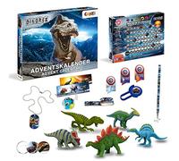 CRAZE Calendario De Adviento Con Juguetes, Calendario De dinosaurios De Juguete, Figuras De Dinosaurios Para Niños Con Sorpresas Y Regalos Para Navidad