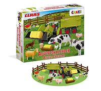 CRAZE Calendario De Adviento Con Juguetes: CLAAS Calendario De Navidad Con Tractor De Juguete, Incluye Sorpresas Y Regalos Para Niños, Granja De Juguetes Para Divertirse En Diciembre