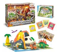 CRAZE Calendario De Adviento Con Juguetes Dino Playset, Calendario De Dinosaurios Para Niños, El Calendario Incluye Un Volcán Con Lava De Slime, 24 Sorpresas De Dinosaurios Para Navidad