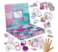 CRAZE Toys Calendario de Adviento 2025 para niñas - Manualidades creativas con pintura de diamantes, pulseras Loops, cuentas BFF, uñas adhesivas y accesorios - Buena idea para regalo