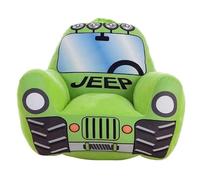Creaciones Llopis Sillón Infantil para Niños y Niñas - Sillón Infantil Cómodo y Seguro, con Diseños de Vehículos (Jeep Verde)