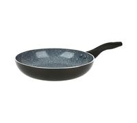 Crealys 529575 - Sartén de aluminio AUTAN Ø 20 cm H 4 cm - Revestimiento antiadherente de cerámica con efecto piedra - Color gris - Mango termorresistente de silicona - todo tipo de fuego, incluida