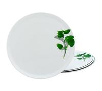 CreaTable, 23435 Serie Basilikum - Juego de vajilla de 4 piezas, plato de pizza de porcelana, apto para lavavajillas y microondas, fabricado en Europa