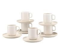 Creatable, 25259 Serie Uno Offwhite - Juego de vajilla de 12 piezas para 6 personas (gres, apto para lavavajillas y microondas), fabricado en Portugal