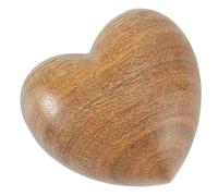 CREATCABIN Ficha de Corazón de Madera Pequeño Abrazo de Bolsillo de Madera Corazón Tallado En Oliva Pequeño 3D Mini Artesanía de Madera Portátil Marrón Regalo de Larga Distancia Pensar En 4x4.4x2.8cm
