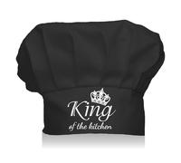CREATCABIN Gorro de Chef con Corona Ajustable para Adultos, Elástico, para Cocina, Panadería, Catering, Gorro de Cocinero, Gorro de Chef de Algodón Personalizado para Mujeres, Hombres, Parrilla, Horne