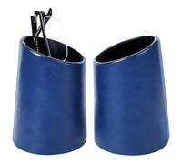 CREATCABIN Soporte de Escritorio para Gafas de Piel Sintética Soporte para Gafas Columna de Almacenamiento para Mesitas de Noche Hogar Oficina Joyero Color Azul Oscuro 2 Pulgadas 8 x 8.2 x 11.6cm