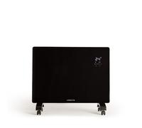 CREATE - Calefactor Eléctrico de Cristal con WiFi - 2 potencias - Programable 24 horas - WARM CRYSTAL 1500W Black with wheels