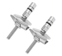Create idea 1 Par de Bisagras de Fijación para Asiento de Inodoro M6 X 71,5 Mm Soporte de Fijación de Bisagra para Tapa de Inodoro de Acero Inoxidable C0102G Compatible con LUVETT
