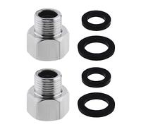 Create idea 2 adaptadores reductores de doble boquilla de rosca interna de 3/4 pulgadas a rosca externa de 1/2 pulgada, conector de montaje de tubería con anillos de sellado de acero inoxidable
