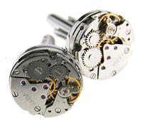 Create idea 2 gemelos con movimiento de reloj para hombre, diseño vintage, regalo de cumpleaños, aniversario, graduación, Cobre